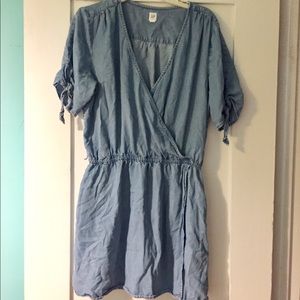 GAP denim cross over dress